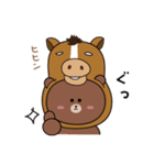 馬じろうとBROWN ＆ FRIENDS（個別スタンプ：8）