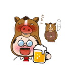 馬じろうとBROWN ＆ FRIENDS（個別スタンプ：14）