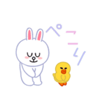 Popup！ 大人かわいいブラウンとお友達（個別スタンプ：12）