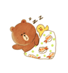 美脚な寿司達と BROWN ＆ FRIENDS スタンプ（個別スタンプ：3）