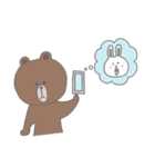 ゆるふわ BROWN ＆ FRIENDS（個別スタンプ：1）