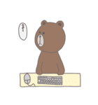 ゆるふわ BROWN ＆ FRIENDS（個別スタンプ：5）