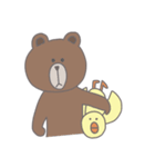 ゆるふわ BROWN ＆ FRIENDS（個別スタンプ：12）