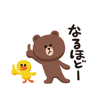 「BROWN ＆ FRIENDS」毎日使えるあいさつ編（個別スタンプ：34）