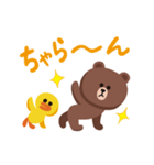 「BROWN ＆ FRIENDS」毎日使えるあいさつ編（個別スタンプ：37）