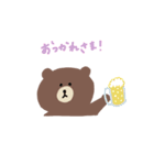 プラスシゲル×BROWN ＆ FRIENDS（個別スタンプ：34）