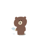 プラスシゲル×BROWN ＆ FRIENDS（個別スタンプ：40）