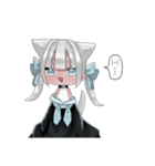 白髪ツインテ猫チャン⁉️（個別スタンプ：1）