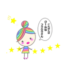 Rainbow hair miel-chan（個別スタンプ：3）