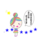 Rainbow hair miel-chan（個別スタンプ：4）