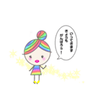 Rainbow hair miel-chan（個別スタンプ：13）