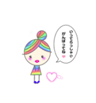 Rainbow hair miel-chan（個別スタンプ：17）