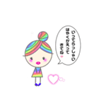 Rainbow hair miel-chan（個別スタンプ：19）