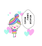 Rainbow hair miel-chan（個別スタンプ：36）