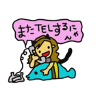 猫耳のかわいい女の子（個別スタンプ：5）