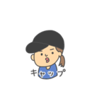 前髪を気にする女の子のスタンプ（個別スタンプ：21）