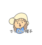 前髪を気にする女の子のスタンプ（個別スタンプ：22）