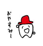 赤い帽子をかぶった歯001（個別スタンプ：3）