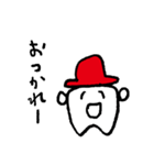 赤い帽子をかぶった歯001（個別スタンプ：5）