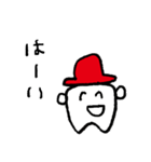 赤い帽子をかぶった歯001（個別スタンプ：8）