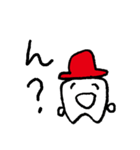 赤い帽子をかぶった歯001（個別スタンプ：13）