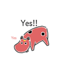ん？べこじゃない？(赤べこ)（個別スタンプ：2）