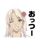 黒髪ロングJKサバイバルゲームのキャラ（個別スタンプ：3）