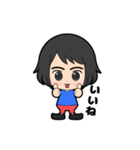 ショートの女子（個別スタンプ：4）