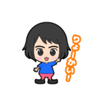 ショートの女子（個別スタンプ：5）