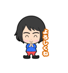 ショートの女子（個別スタンプ：11）
