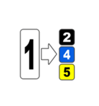 1から6までの数字当てゲームのスタンプです（個別スタンプ：3）