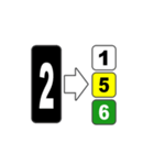 1から6までの数字当てゲームのスタンプです（個別スタンプ：12）