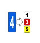 1から6までの数字当てゲームのスタンプです（個別スタンプ：19）