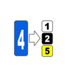 1から6までの数字当てゲームのスタンプです（個別スタンプ：20）