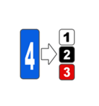 1から6までの数字当てゲームのスタンプです（個別スタンプ：22）