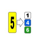 1から6までの数字当てゲームのスタンプです（個別スタンプ：24）