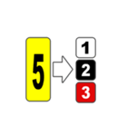 1から6までの数字当てゲームのスタンプです（個別スタンプ：25）