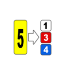 1から6までの数字当てゲームのスタンプです（個別スタンプ：26）