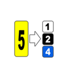 1から6までの数字当てゲームのスタンプです（個別スタンプ：27）