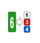 1から6までの数字当てゲームのスタンプです（個別スタンプ：32）