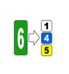 1から6までの数字当てゲームのスタンプです（個別スタンプ：33）