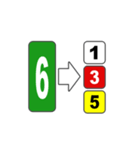 1から6までの数字当てゲームのスタンプです（個別スタンプ：34）