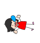 赤いスカート かわいい女の子（個別スタンプ：4）