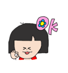 赤いスカート かわいい女の子（個別スタンプ：18）