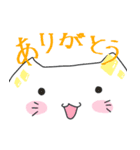 毎日使えるしろねこスタンプ（個別スタンプ：5）