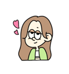 センター分けの女の子（個別スタンプ：2）