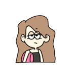 センター分けの女の子（個別スタンプ：3）