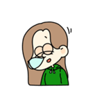 センター分けの女の子（個別スタンプ：4）