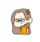 センター分けの女の子（個別スタンプ：6）