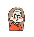センター分けの女の子（個別スタンプ：8）